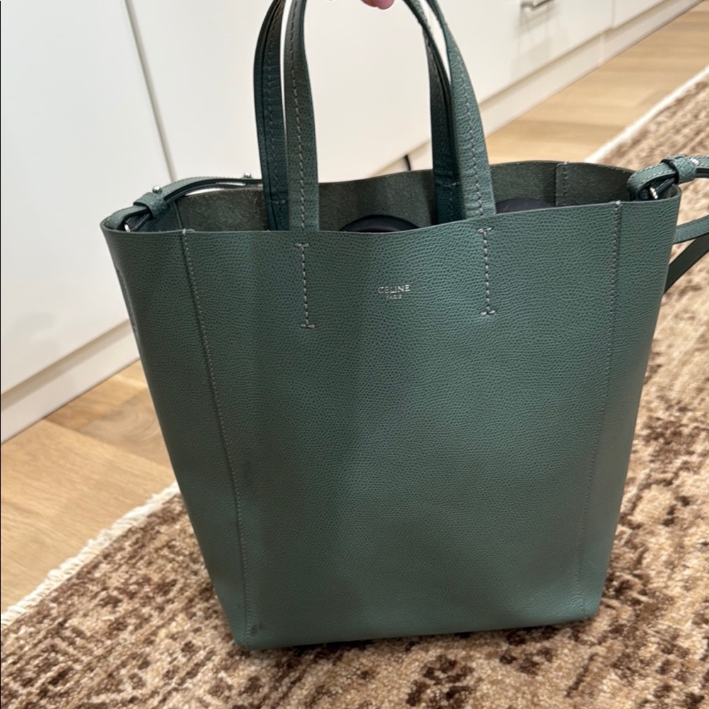 Celine Forest Green Tote Bag